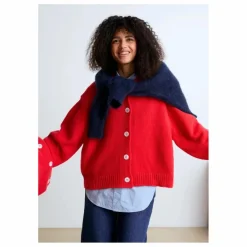 Online Surprise Paris Cardigan Emma Laine Mérinos et Cachemire | Rouge