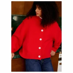 Online Surprise Paris Cardigan Emma Laine Mérinos et Cachemire | Rouge