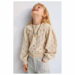 the new society Cardigan Fleurs Col Dentelle Marina Baby Coton Bio || Pulls, Gilets
