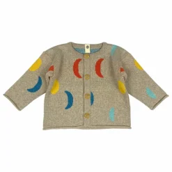 Outlet Bayiri Cardigan Moon Phases Coton Bio | Beige chiné