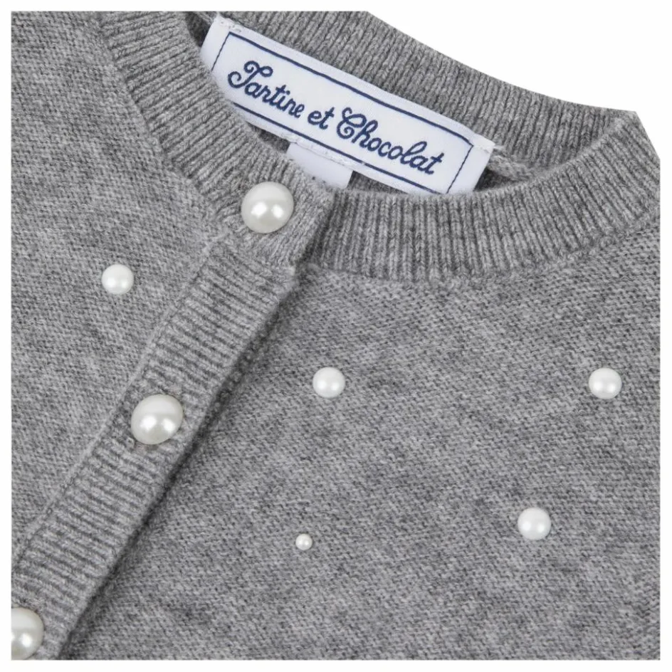 Enfant Tartine et Chocolat Pulls, Gilets|Pulls, Gilets*Cardigan Perlé Laine |