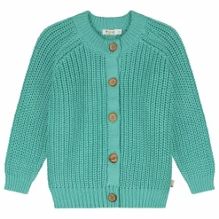 Online Yuki Cardigan Raglan Coton Bio | Bleu turquoise