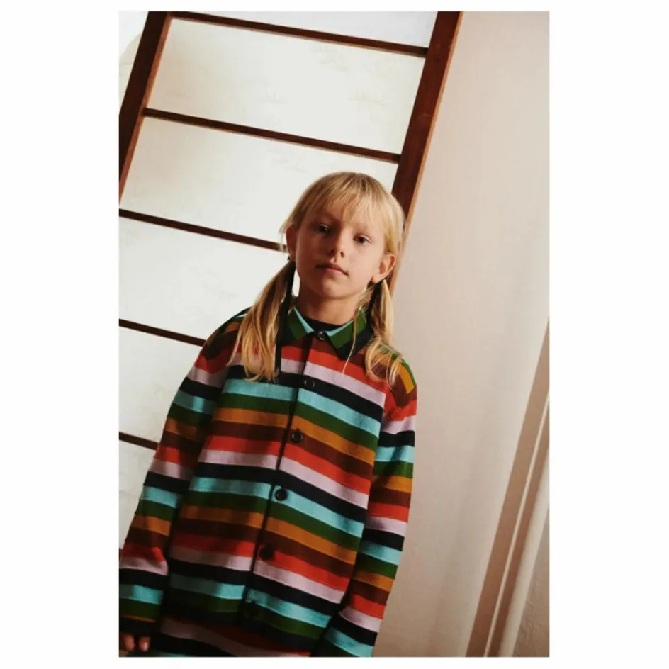 Enfant FUB Pulls, Gilets*Cardigan Rayé Laine de Mérinos |