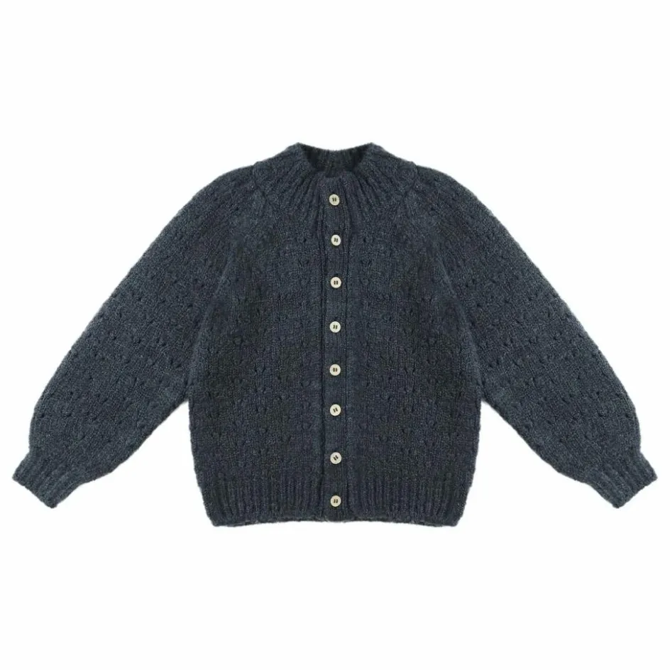 Clearance Rylee + Cru Cardigan Tulip | Bleu marine