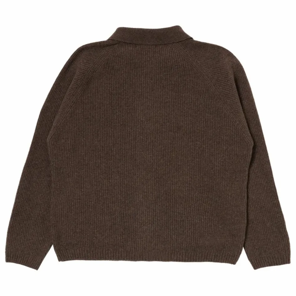 Sale Universal Works Cardigan Zippé | Marron
