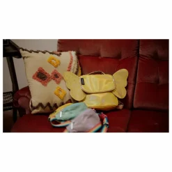 Outlet Caramel & Cie Cartable Papillon Irisé | Jaune