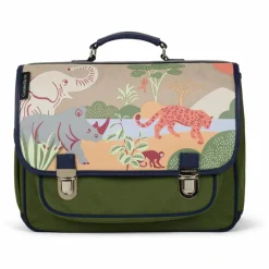New Caramel & Cie Cartable Safari | Vert kaki