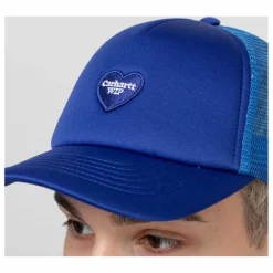 Hot Carhartt WIP Casquette Heart Patch | Bleu électrique