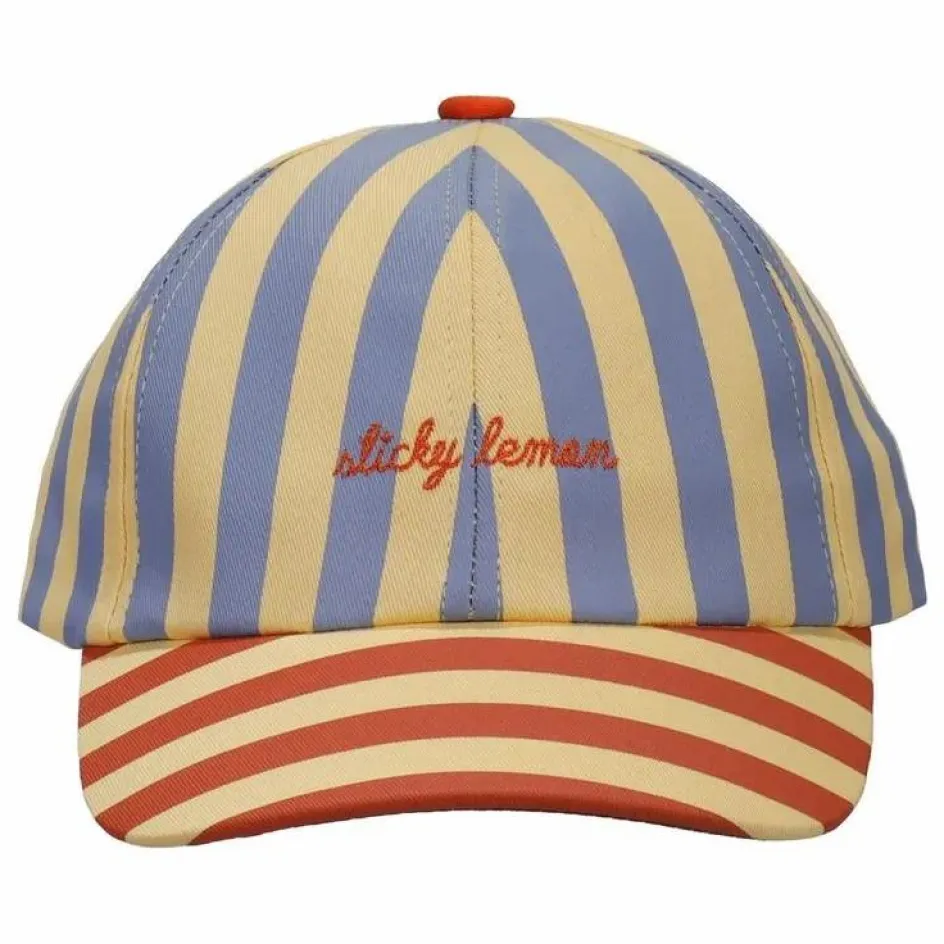 Hot Sticky Lemon Casquette Rayée | Bleu