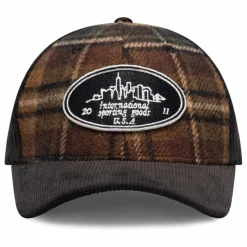 Les Deux Casquette Skyline Patch Check Laine Carreaux ||Homme Accessoires De Mode|Casquettes, Bonnets