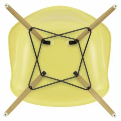 New Vitra Chaise DAW - piétement érable - Charles & Ray Eames | Jaune citron