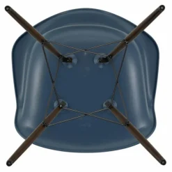 New Vitra Chaise DAW - piétement érable - Charles & Ray Eames | Bleu de mer