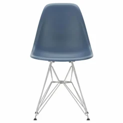 Hot Vitra Chaise DSR Plastic - piètement Chromé - Charles & Ray Eames | Bleu de mer