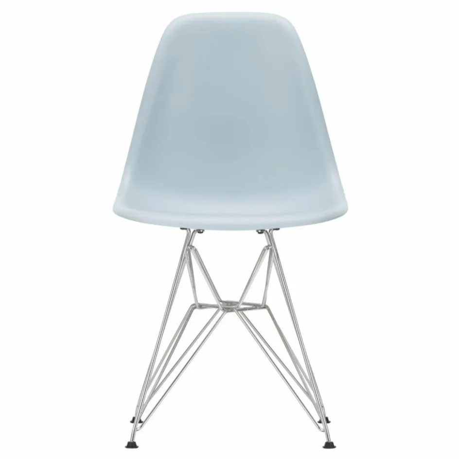 Clearance Vitra Chaise DSR Plastic - piètement Chromé - Charles & Ray Eames | Gris bleuté