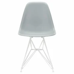 Vitra Chaise DSR Plastic - piètement blanc epoxy - Charles & Ray Eames | Gris clair