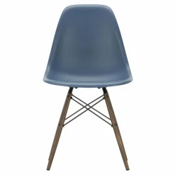 Outlet Vitra Chaise DSW plastic - piètement érable - Charles & Ray Eames | Bleu de mer