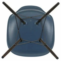 Outlet Vitra Chaise DSW plastic - piètement érable - Charles & Ray Eames | Bleu de mer
