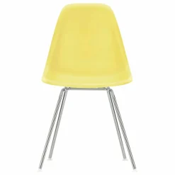 Online Vitra Chaise DSX Plastic - piètement Chromé - Charles & Ray Eames | Jaune citron