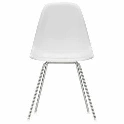 Outlet Vitra Chaise DSX Plastic - piètement Chromé - Charles & Ray Eames | Blanc