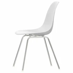 Outlet Vitra Chaise DSX Plastic - piètement Chromé - Charles & Ray Eames | Blanc