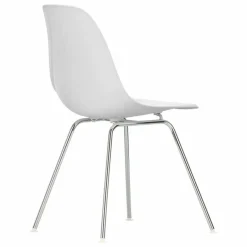 Outlet Vitra Chaise DSX Plastic - piètement Chromé - Charles & Ray Eames | Blanc