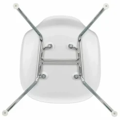 Outlet Vitra Chaise DSX Plastic - piètement Chromé - Charles & Ray Eames | Blanc