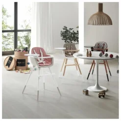 Micuna Chaise haute OVO LUXE ONE harnais en simili cuir beige || Chaises Hautes|Chaises Hautes, Transats