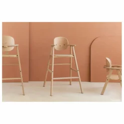 Discount Nobodinoz Chaise haute évolutive en bois massif Growing green Naturel