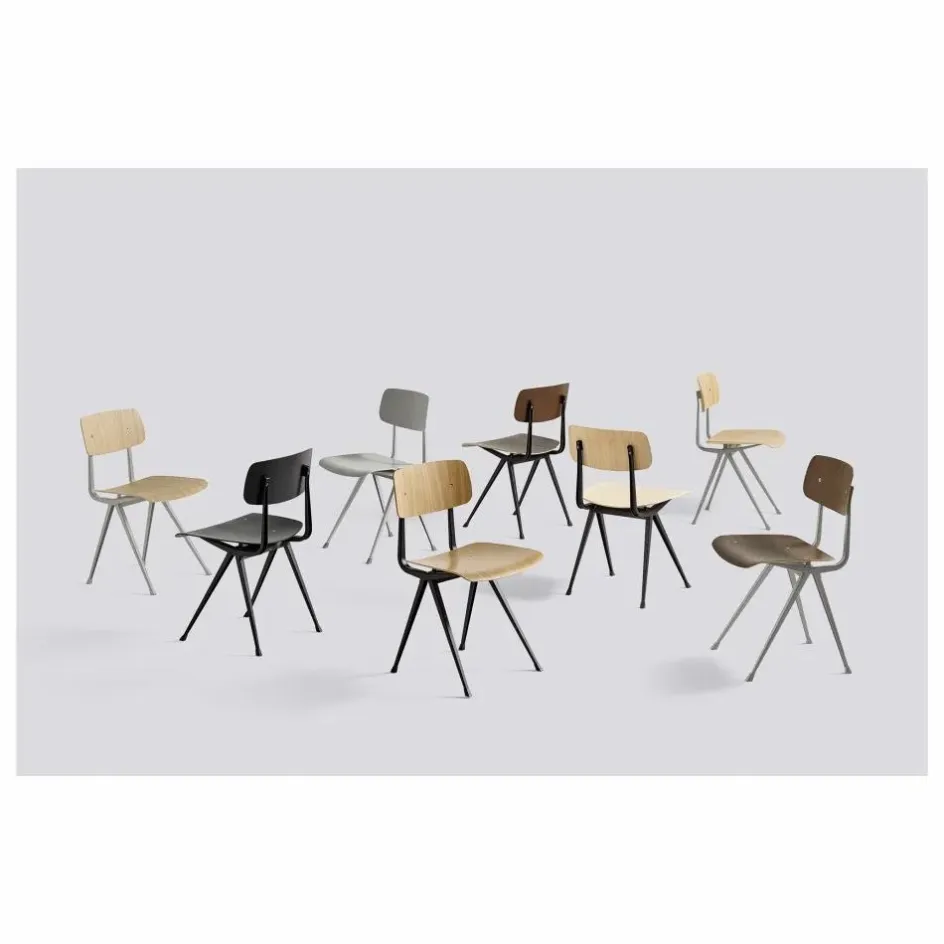 Hay Chaises, Tabourets, Bancs*Chaise Result en chêne laqué brillant - Réedition Friso Kramer & Wim Rietveld |