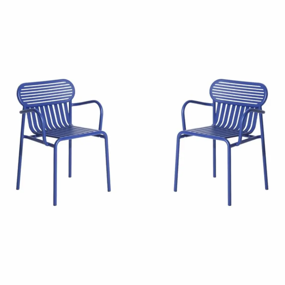 Outlet Petite friture Chaise Week-end avec accoudoirs - Set de 2 | Bleu