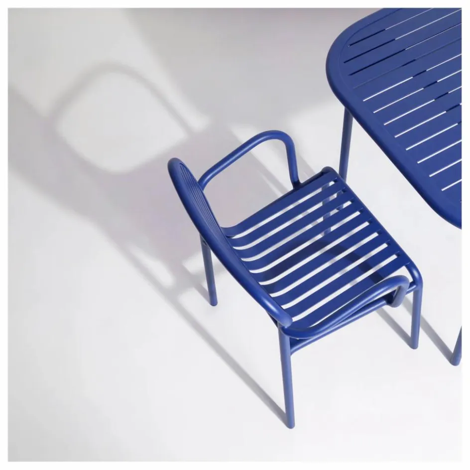Outlet Petite friture Chaise Week-end avec accoudoirs - Set de 2 | Bleu