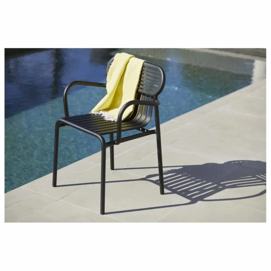 Online Petite friture Chaise Week-end avec accoudoirs - Set de 2 | Noir