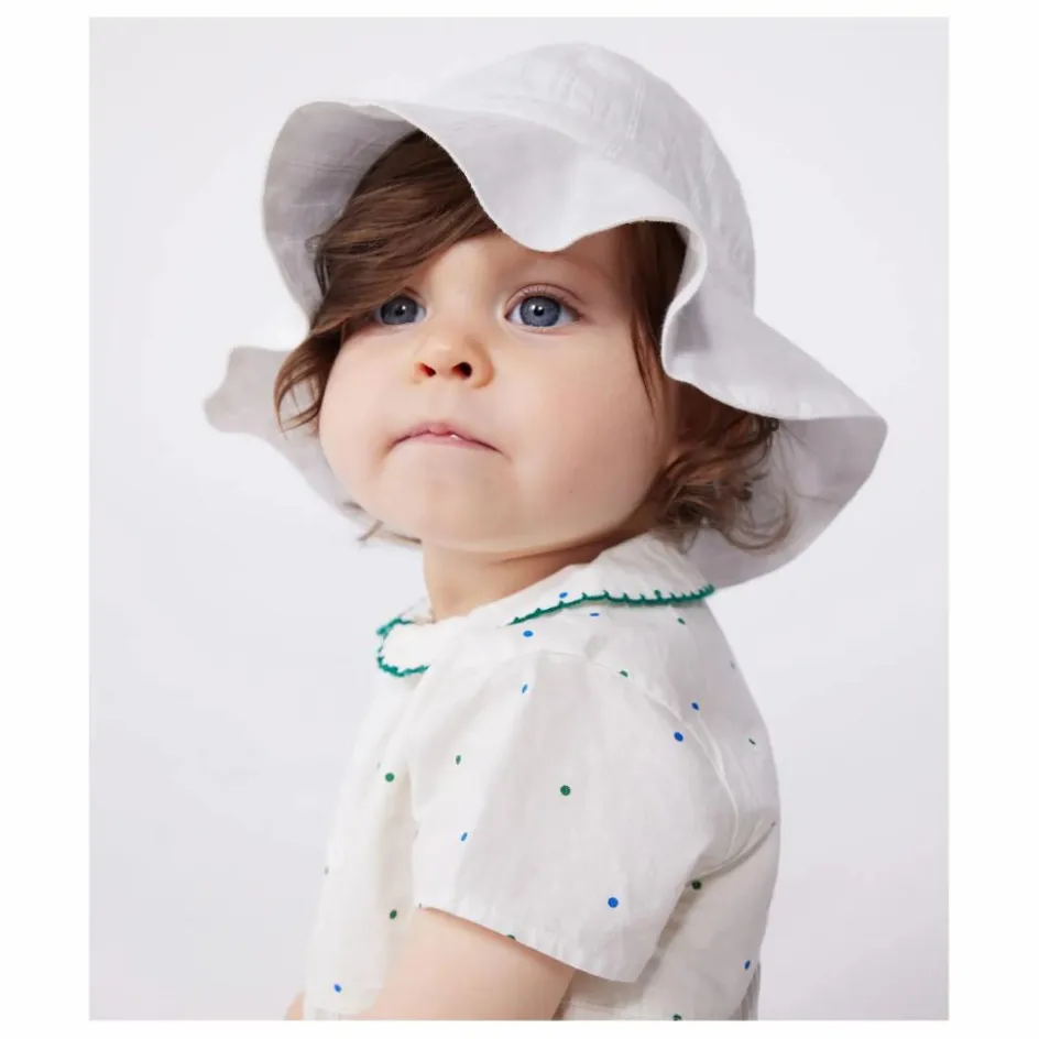 Outlet Petit Bateau Chapeau Popeline Coton Bio | Blanc