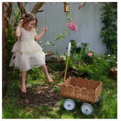 Sale Olli Ella Chariot en rotin Petal Naturel