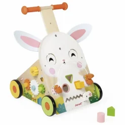 New Janod Chariot lapin Multicolore