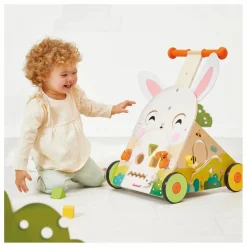 New Janod Chariot lapin Multicolore