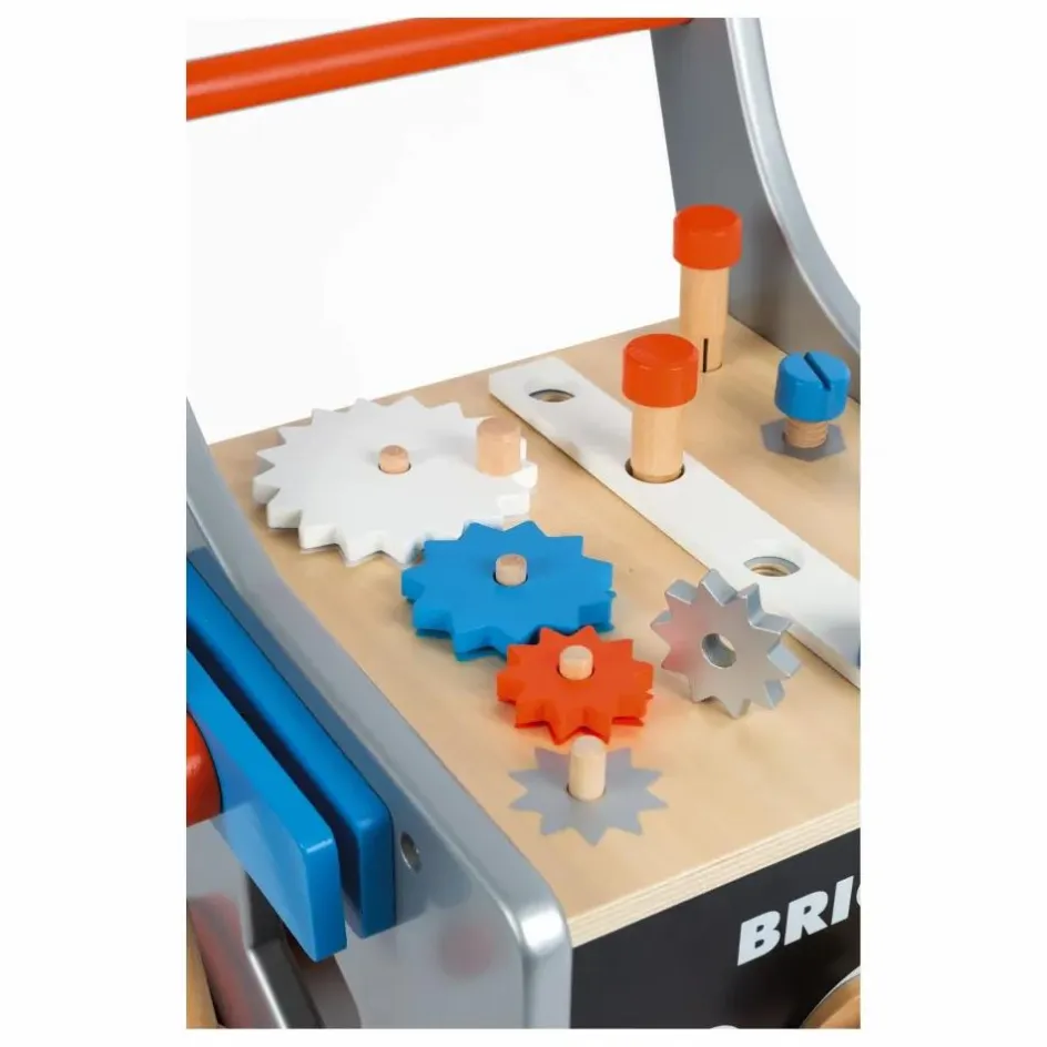 Janod Chariot magnétique Brico'Kids en bois avec 25 accessoires| Bricolage