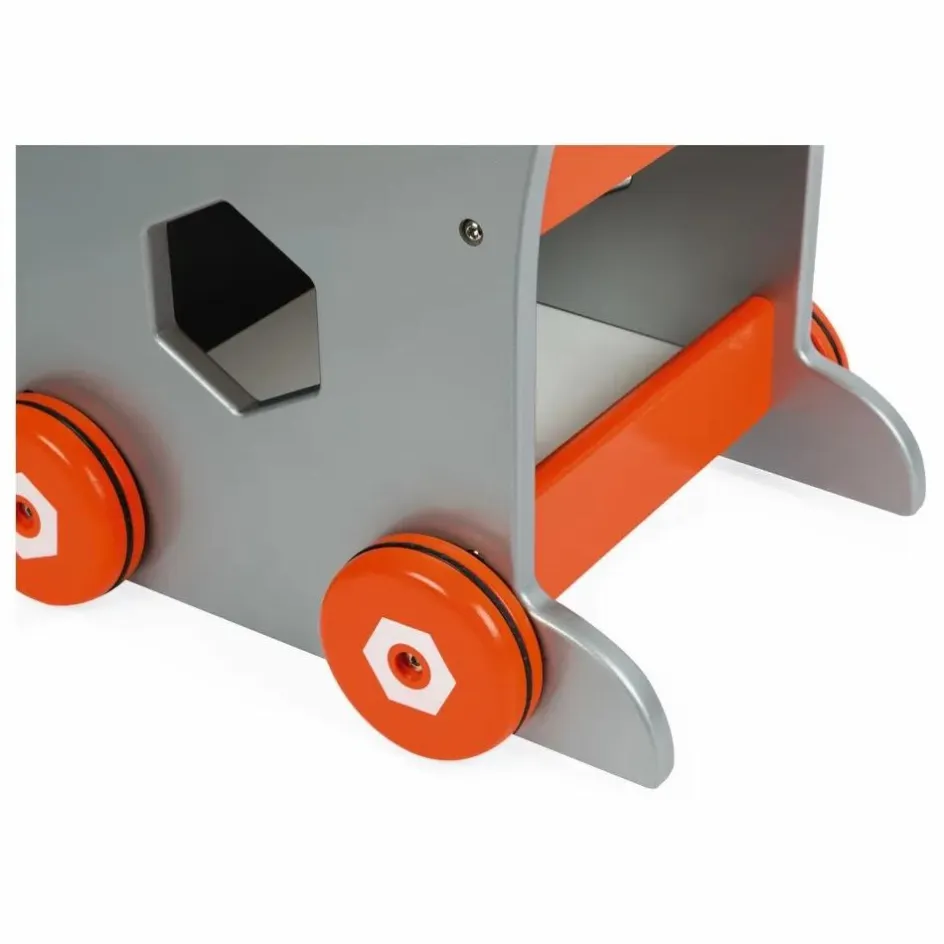 Janod Chariot magnétique Brico'Kids en bois avec 25 accessoires| Bricolage