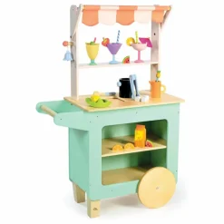 Tender Leaf Toys Charriot à boissons Bleu Clair
