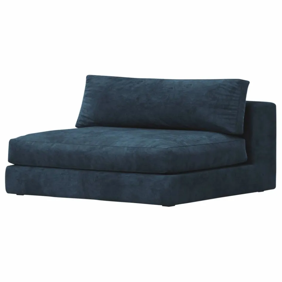 Online Panac Edition Chauffeuse 2 places Bellechasse en velours brut - 120 cm | Bleu marine