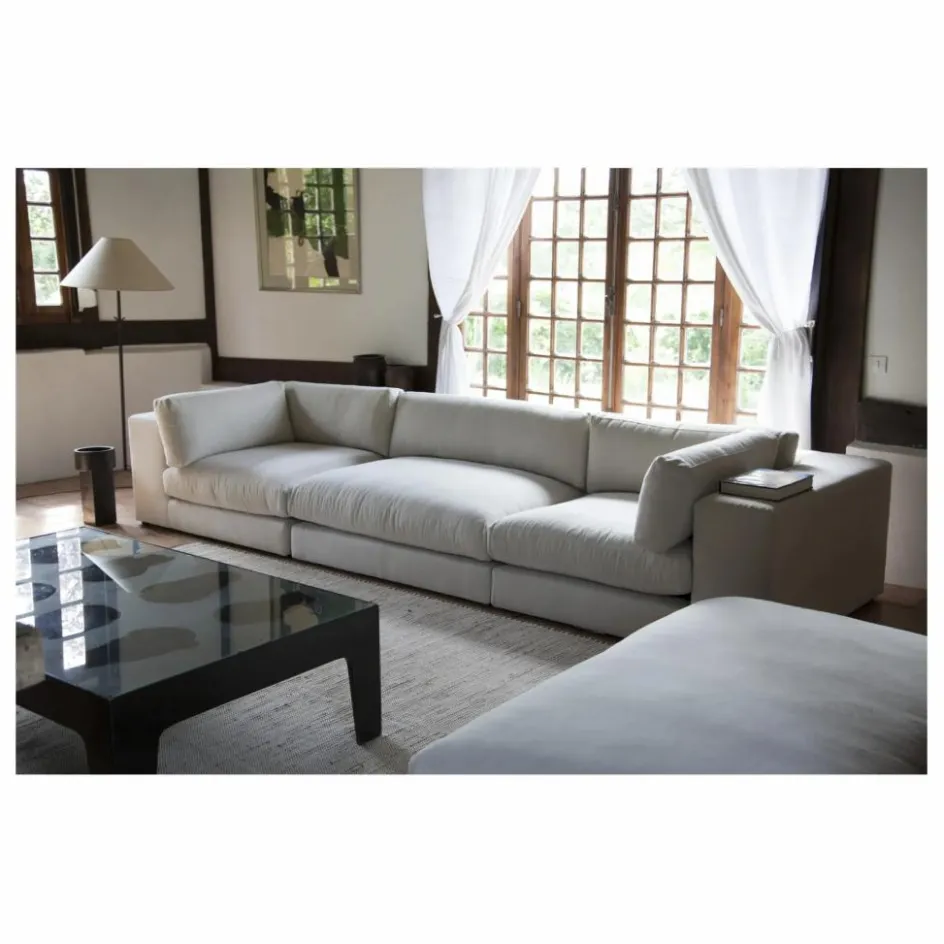 Online Panac Edition Chauffeuse 2 places Bellechasse en velours brut - 120 cm | Bleu marine
