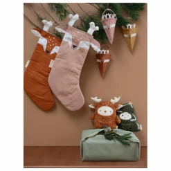 Hot Chaussette de Noël faon en coton bio | Enfant Décoration De Fête