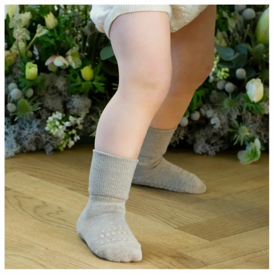 Discount GOBABYGO Chaussettes Antidérapantes en Bambou | Beige