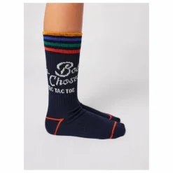 New Bobo Choses Chaussettes Hautes Tic Tac Toe Coton Bio | Bleu nuit