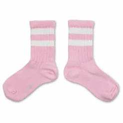 Best Collégien Chaussettes Nico Rayées | Rose tendre