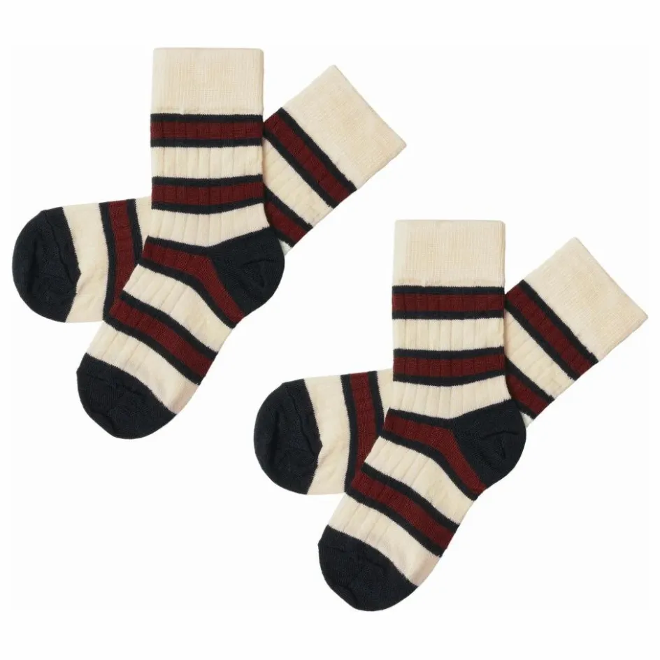 FUB Chaussettes Two-Tone Rayées Laine ||Enfant Nuit, Sous-Vêtements|Nuit, Sous-Vêtements