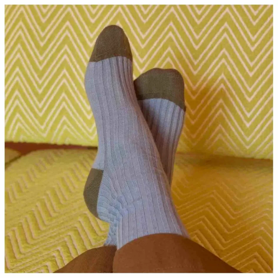 Clearance La cerise sur le gâteau Chaussettes Yvette | Bleu ciel