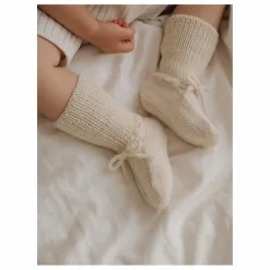 New Main Sauvage Chaussons en alpaga | Ecru