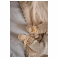 Gentil Coquelicot Chaussons*Chaussons en tricot et pochon brodé |