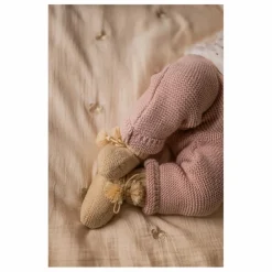 Gentil Coquelicot Chaussons en tricot et pochon brodé || Chaussons|Cadeau De Naissance
